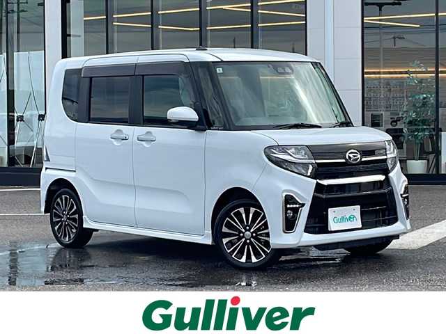 ダイハツ タント カスタム RS 新潟県 2020(令2)年 1.4万km パール ワンオーナー/純正メモリナビ/(BT/AM/FM/CD/DVD/フルセグTV/)/4WD/両側パワースライドドア/ハーフレザーシート/シートヒーター(前席)/全周囲カメラ/バックカメラ/ドライブレコーダー/ETC/純正15インチアルミホイール/純正フロアマット/ABS/横滑り防止装置/衝突被害軽減システム/盗難防止装置