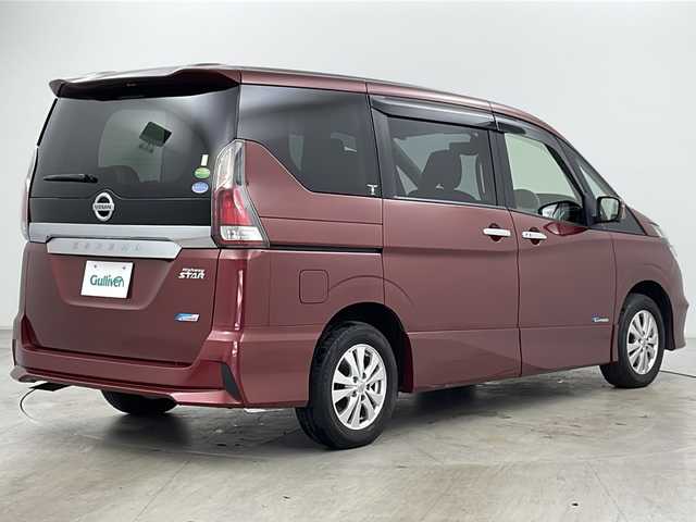 日産 セレナ ハイウェイスター 道央・札幌 2016(平28)年 7.7万km マルーンレッド ・４WD/・純正９インチナビ（CD/DVD/BT）/・全方位カメラ/・純正フリップダウンモニター/・デジタルインナーミラー/・プロパイロット/・エマージェンシーブレーキ/・前席シートヒーター /・両側パワースライドドア/・横滑り防止/・コーナーセンサー/・パーキングアシスト/・ビルトインETC/・純正ドライブレコーダー/・アイドリングストップ/・スマートキー/・プッシュスタート/・純正フロアマット