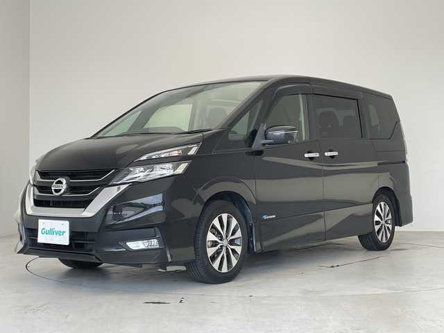 日産 セレナ ハイウェイスター 愛知県 2017(平29)年 6.4万km ダイヤモンドブラック 快適パック/セーフティパックＡ/純正ナビ/全方位カメラ/両側パワースライドドア/クルーズコントロール/バックカメラ/コーナーセンサー/純正アルミホイール/ハンズフリースライドドア/純正アルミホイール/LEDヘッドライト/オートライト/ETC/衝突軽減システム/フルセグ/CD DVD/Bluetooth/ドライブレコーダー/ステアリングスイッチ/スマートキー/プッシュスタート