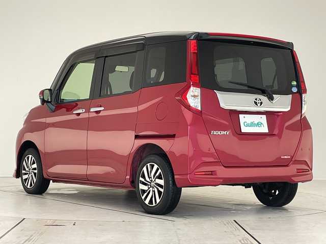 トヨタ ルーミー カスタムG 愛知県 2018(平30)年 3.6万km ブラックマイカ/マゼンダベリーメタリック 純正ナビ/両側パワースライドドア/クルーズコントロール/フルセグ/CD DVD/Bluetooth/バックカメラ/コーナーセンサー/純正アルミホイール/LEDヘッドライト/レーンキープアシスト/衝突軽減システム/オートマチックハイビーム/ステアリングスイッチ/スマートキー/プッシュスタート