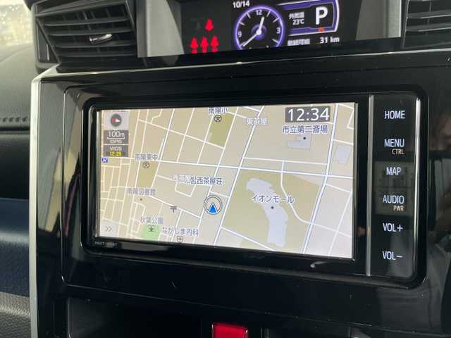 トヨタ ルーミー カスタムG 愛知県 2018(平30)年 3.6万km ブラックマイカ/マゼンダベリーメタリック 純正ナビ/両側パワースライドドア/クルーズコントロール/フルセグ/CD DVD/Bluetooth/バックカメラ/コーナーセンサー/純正アルミホイール/LEDヘッドライト/レーンキープアシスト/衝突軽減システム/オートマチックハイビーム/ステアリングスイッチ/スマートキー/プッシュスタート