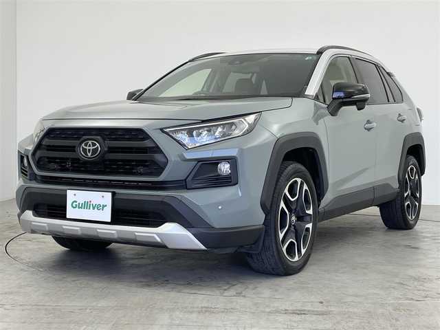 トヨタ ＲＡＶ４ アドベンチャー 群馬県 2019(令1)年 4.9万km アッシュグレーメタリック/シアンメタリック ９型ＳＤナビ　ＢＴ　ＣＤ　ＤＶＤ　フルセグ　バックカメラ　プリクラ　レーンキープ　レーダークルーズ　パワーバックドア　ＥＴＣ　電動アシストパーキング　シートヒーター　ベンチレーション　置型充電
