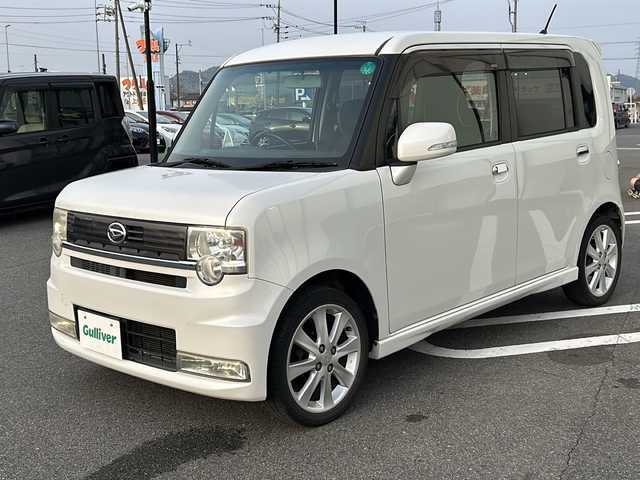 ダイハツ ムーヴ コンテ カスタム Xリミテッド 岐阜県 2010(平22)年 14.2万km パールホワイトⅢ 社外ＨＤＤナビ　/ＥＴＣ　/横滑り防止装置　/ＡＢＳ　/スマートキー　/スペアキー　/純正１６インチアルミホイール　/純正フロアマット　/ドアバイザー　/ベンチシート　/Ｗエアバック　/パワーステアリング　/パワーウィンドウ