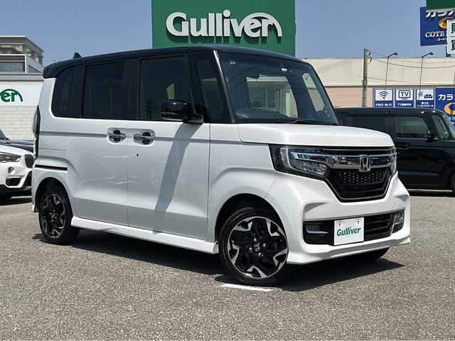 ホンダ Ｎ ＢＯＸ カスタム G EX ターボ ホンダセンシング 石川県 2019(平31)年 4.1万km プラチナホワイトパール 純正8インチナビ/　フルセグ・CD・DVD・SD・USB/バックカメラ/両側パワースライドドア/ビルトインＥＴＣ/ホンダセンシング/純正エンジンスターター/パドルシフト/アダプティブクルーズコントロール/ハーフレザーシート/シートヒーター/ＬＥＤヘッドライト/ＬＥＤフォグランプ/オートライト/スマートキー/プッシュスタート