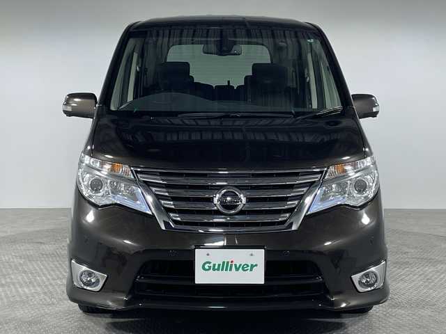 日産 セレナ HWS S HV Vセレ +Sefty 神奈川県 2015(平27)年 5.7万km タイガーアイブラウン 純正8インチメモリーナビ【MM514D-L】/(CD/DVD/Bluetooth/フルセグ)/フリップダウンモニター/アラウンドビューモニター/両側パワースライドドア/ETC/クルーズコントロール/コーナーセンサー/LEDヘッドライト/フォグランプ/ふらつき警報/衝突軽減ブレーキ/レーンキープアシスト/電格ミラー/ドアバイザー/フロアマット/Wエアバッグ/ABS/インテリジェントキー/スペアキー×１本