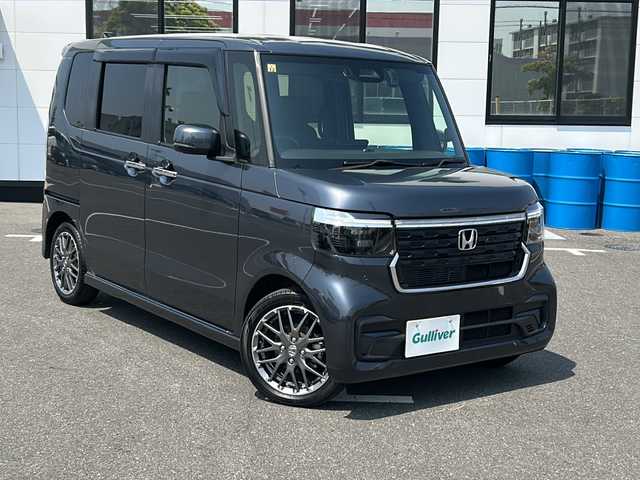 ホンダ Ｎ ＢＯＸ カスタム ターボ 山口県 2023(令5)年 1.5万km メテオロイドグレーメタリック 純正メモリナビ/DVD再生機能有/フルセグテレビ/Bluetooth/バックカメラ/Honda SENSING/ETC/ドライブレコーダー/USB入力端子/LEDライト/オートライト/両側パワースライドドア/SRSカーテンエアバッグ/スマートキー/プッシュアップスタート/15インチ純正アルミホイール