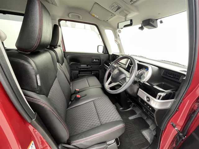 スズキ スペーシア カスタム HYBRID XS 熊本県 2019(令1)年 2.8万km フェニックスレッドパール ワンオーナー　/純正ナビCN-RZ743W（CD・ＤＶＤ・フルセグ・ＢＴ・ｉｐｏｄ・USB）/純正前方ドライブレコーダー　/ビルトインＥＴＣ　/両側パワースライドドア　/後ろのみコーナーセンサー　/運転席シートヒーター　/スズキセーフティサポート/・衝突軽減ブレーキ/・レーダーブレーキサポート/・レーンキープアシスト/・車線逸脱警報/・誤発進制御機能/横滑り防止/アイドリングストップ/ハーフレザーシート/リアサイドサンシェード/純正フロアマット/純正１５インチAW/オートライト/LEDヘッドライト/スマートキー/プッシュスタート/スペアキー1本/保証書/取扱説明書