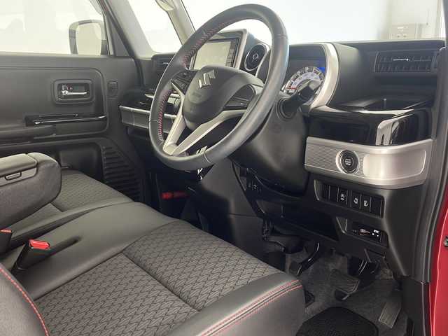 スズキ スペーシア カスタム HYBRID XS 沖縄県 2019(令1)年 2.8万km フェニックスレッドパール 純正ナビ(ＣＮ－ＲＺ７４３Ｗ)　/(フルセグＴＶ　Ｂｌｕｅｔｏｏｔｈ　ＣＤ　ＤＶＤ　ＡＭ　ＦＭ)　/両側パワースライドドア　/ＥＴＣ　/ドライブレコーダー　/ハーフレザーシート　/シートヒーター　/スマートキー/スペアキー/プッシュスタート/ステアリングスイッチ　/アイドリングストップ/ＬＥＤヘッドライト/オートライト/純正15インチアルミホイール/サーキュレーター/純正フロアマット/電動格納ミラー/保証書