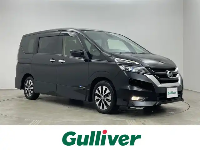 日産 セレナ ハイウェイスター 埼玉県 2017(平29)年 6.6万km ダイヤモンドブラック アルパインナビ/アルパインフリップダウンモニター/プロパイロット/アラウンドビューモニター/デジタルインナーミラー/インテリジェントルームミラー/エマージェンシーブレーキ/ハンズフリースライドドア/両側パワースライドドア/ビルトインETC/電子パーキング/アイドリングストップ/革巻きステアリング/プッシュスタート/スマートキー