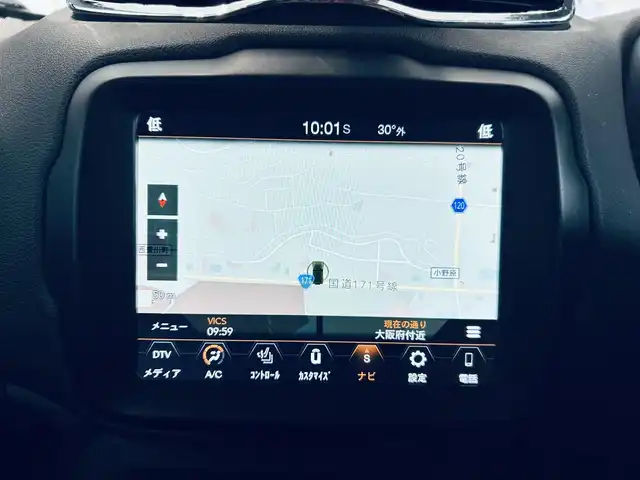 クライスラー・ジープ ジープ レネゲード リミテッド 大阪府 2022(令4)年 1.9万km 黒 黒革/パワーシート/シートヒーター/ステアリングヒーター/ACC/純正ナビ/TV/バックカメラ/applecarplay/純正17インチAW/ブラインドスポット/クリアランスソナー/ETC