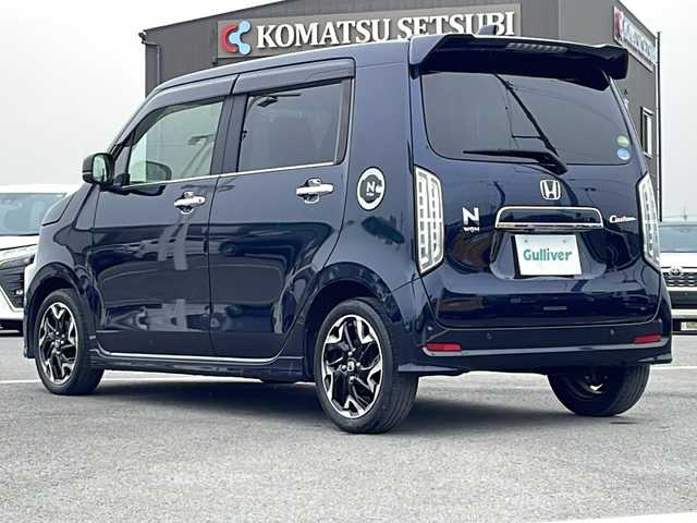 ホンダ Ｎ ＷＧＮ カスタム Lターボ ホンダS 徳島県 2020(令2)年 3.3万km ミッドナイトブルービームM 純正８インチナビ/（CD/DVD/Bluetooth/フルセグ/HDMI/USB/SD）/バックモニター/Honda SENSING/●衝突軽減ブレーキ〈CMBS〉/●誤発進抑制機能/●歩行者事故低減ステアリング/●先行車発進お知らせ機能/●標識認識機能/●路外逸脱抑制機能/●〈アダプティブ・クルーズ・コントロール〉/●LKAS〈車線維持支援システム〉/●後方誤発進抑制機能/●オートハイビーム/シートヒーター/ＥＴＣ/ＬＥＤヘッドライト/ハーフレザーシート/スマートキー