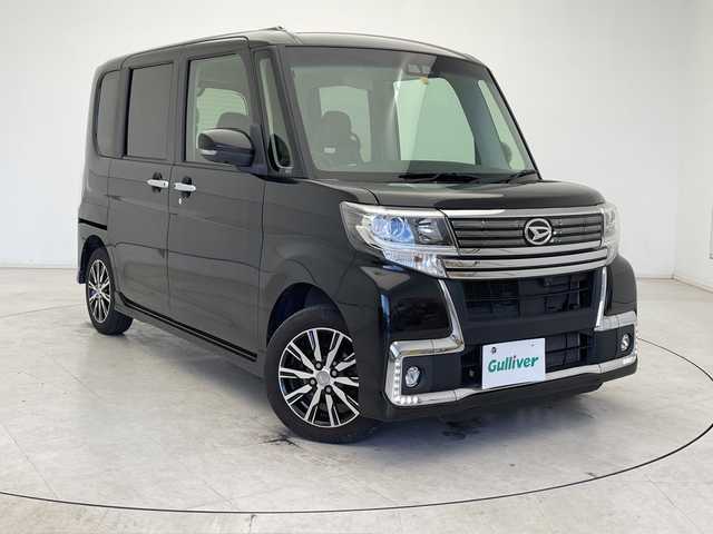 ダイハツ タント カスタムX トップED LTD SAⅢ 千葉県 2018(平30)年 6.7万km ブラックマイカメタリック 純正ナビ/　CD/DVD/Bluetooth/フルセグTV/衝突軽減ブレーキ/アラウンドビューモニター/オートハイビーム/LEDライト/フォグランプ/両側パワスラ/ハーフレザーシート/運転席シートヒーター/前方ドラレコ/フロアマット/スタートボタン/スマートキー