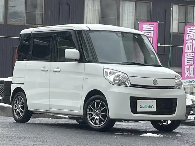 スズキ スペーシア X 宮城県 2014(平26)年 5.4万km パールホワイト 社外ＳＤナビ/（ＦＭ／ＡＭ／ＣＤ／ＤＶＤ／ＡＵＸ／Ｂｌｕｅｔｏｏｔｈ）　/ワンセグテレビ　/衝突被害軽減装置　/片側パワースライドドア　/アイドリングストップ　/ライトレベライザー　/横滑り防止装置　/スマートキー/プッシュスタート/ETC/バックカメラ/電動格納ミラー