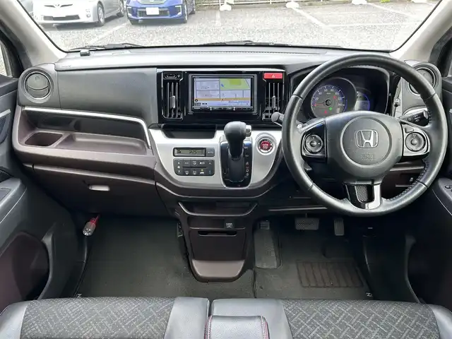 ホンダ Ｎ ＷＧＮ カスタム G ターボパッケージ 埼玉県 2015(平27)年 7.1万km プレミアムゴールドパープルパール 衝突軽減ブレーキ/ハーフレザーシート/社外ナビTV/バックカメラ/前後ドラレコ/ビルトインETC/HIDライト/純正15インチアルミ/クルーズコントロール/プッシュスタート/スマートキー