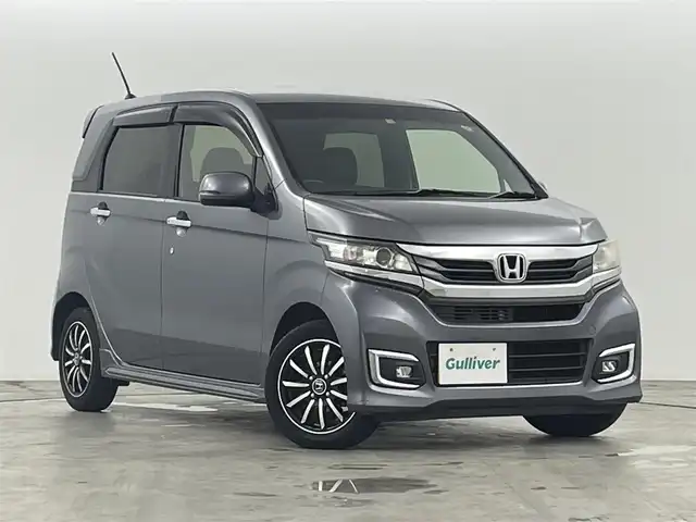 ホンダ Ｎ ＷＧＮ G Lパッケージ 福島県 2016(平28)年 8.5万km シャイニンググレーM 純正ディスプレイオーディオ/・AM/FM/CD/USB/iPod/ワンセグTV/・バックカメラ/・ETC/クルーズコントロール/プッシュスタート/・スマートキー/・スペアキー/HIDヘッドライト/・オートライト/・フォグランプ/革巻きステアリング/・ステアリングスイッチ/・チルト式ステアリング/ハーフレザーシート/純正フロアマット/ドアバイザー