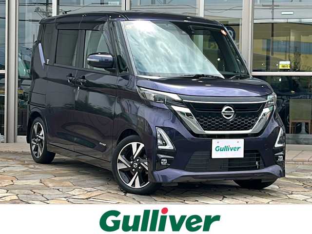 日産 ルークス HWS Gターボ プロパイロットED 静岡県 2021(令3)年 2.2万km アメジストパープル プロパイロット/・エマージェンシーブレーキ/・レーンキープアシスト/・アクティブクルーズコントロール/・ロードサインアシスト/・先行車発進お知らせ機能/純正ナビ/・フルセグTV/・CD/DVD/Bluetooth/MSV/ラジオ/主要装備/・両側パワースライドドア/・全方位カメラ/・ETC/・オートライト/・オートハイビーム/・LED ヘッドライト/・オートホールド/・ドライブレコーダー/・ステアリングスイッチ/・サーキュレーター