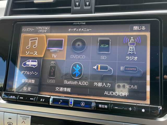 トヨタ ランドクルーザー プラド TX Lパッケージ 青森県 2023(令5)年 3.6万km ホワイトパールクリスタルシャイン 4WD/ワンオーナー/アルパイン9インチナビ・フルセグTV/CD・DVD・Bluetooth・SD/バックカメラ/サンルーフ/ベージュレザーシート/前席パワーシート/前席エアシート・シートヒーター/3列目シート電動格納/セーフティセンス/プリクラッシュセーフティ/レーンディパーチャーアラート/オートマチックハイビーム/レーダークルーズコントロール/前後ドライブレコーダー/LEDヘッドライト/LEDフォグランプ/モデリスタF/Rエアロ/OPブラックルーフレール/OP純正19インチアルミ/スペアキー/保証書・取説書