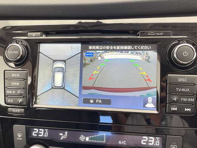 日産 エクストレイル ハイブリッド 20X エマージェンシーブレーキ 愛知県 2017(平29)年 2.2万km バーニングレッド 純正ナビ/全方位カメラ/クルーズコントロール/シートヒーター/電動リアゲート/コーナーセンサー/純正アルミホイール/ルーフレール/４ＷＤ/LEDヘッドライト/ダウンヒルアシストコントロール/ETC/ドライブレコーダー/衝突軽減システム/フルセグ/CD DVD/Bluetooth/ステアリングスイッチ/スマートキー/プッシュスタート