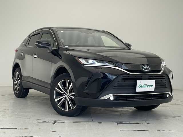 トヨタ ハリアー ハイブリッド G 沖縄県 2021(令3)年 5.8万km ブラック ワンオーナー　/純正ディスプレイオーディオ ナビ付/Ｂｌｕｅｔｏｏｔｈ接続/バックカメラ/ＥＴＣ/ドライブレコーダー/ステアリングスイッチ/トヨタセーフティセンス/・衝突被害軽減ブレーキ (プリクラッシュセーフティ)																									/・ハンドル操作サポート (レーントレーシングアシスト)																									/・追従ドライブ支援機能 (レーダークルーズコントロール)																									/・車線はみ出しアラート (レーンディパーチャーアラート)																									/・自動ハイビーム (オートマチックハイビーム)																									/パワーバックドア/ハーフレザーシート/パワーシート/ＢＳＭ/クリアランスソナー/LEDヘッドライト/オートライト/スマートキー/スペアキー/プッシュスタート/純正フロアマット/純正18インチアルミホイール/ドアバイザー/保証書/取扱説明書