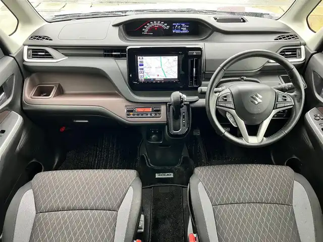 スズキ ソリオ バンディット HV MV 静岡県 2021(令3)年 2.1万km プレミアムシルバーメタリック/ブラック2トーンルーフ SDナビ(CD/DVD/BT/フルセグ)/全方位カメラ/ETC/レーダークルーズコントロール/フルタイム4WD/スマートキー/スペアキー１本/USB入力端子/ウォークスルー/純正フロアマット/布シート/D席N席シートヒーター/両側パワースライドドア/純正アルミホイール/ヘッドアップディスプレイ/コーナーセンサー前後/レーンキープアシスト/オートライト/オートマチックハイビーム/LEDヘッドライト/W+サイドエアバッグ/衝突軽減システム/エンジンスタートボタン/パワーステアリング/パワーウィンドウ/アイドリングストップ/オートエアコン/ABS/横滑り防止装置