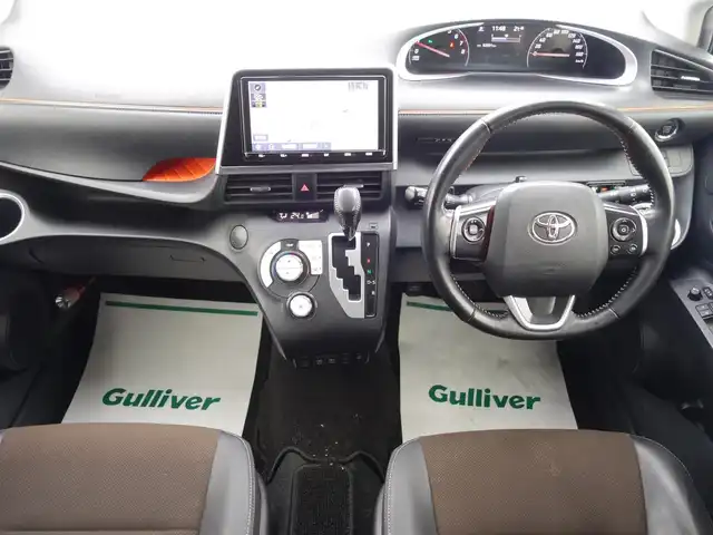 トヨタ シエンタ G クエロ 山形県 2019(平31)年 8.2万km ブラックマイカ 4WD/衝突被害軽減システム/純正SDナビ/　　【CD DVD BT フルセグ MSV】/全周囲カメラ/両側パワースライドドア/LEDオートライト/ハーフレザーシート/シートヒーター/純正15インチアルミホイール/コーナーセンサー/ステアリングスイッチ/電動格納ウィンカーミラー/フォグランプ/スマートキー/ETC