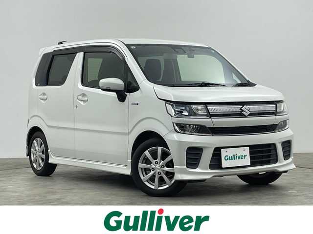 スズキ ワゴンＲ HYBRID FZ 群馬県 2017(平29)年 2.9万km ピュアホワイトP ナビ　フルセグＴＶ　バックカメラ　ドラレコ　ＥＴＣ　シートヒーター　キセノン　衝突被害軽減システム　ベンチシート　ステアリングスイッチ　オートライト　プッシュスタート　スマートキー　スペアキー　禁煙車