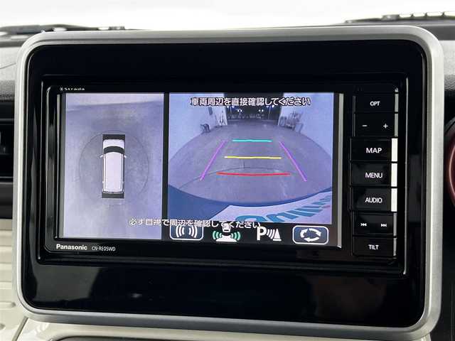 スズキ スペーシア HYBRID X 大分県 2019(平31)年 5.2万km ブリスクブルーM SDナビ（純正）/フルセグテレビ/Bluetooth/DVD再生/全方位カメラ/アイドリングストップ/両側パワースライドドア/デュアルセンサーサポート/ETC/LEDヘッドライト/ドライブレコーダー/シートヒーター（運転席）/ステアリングリモコン/スマートキー/プッシュスタート/フロアマット（純正）/アルミホイール（純正）