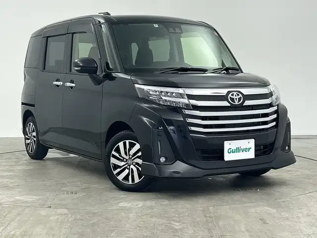 トヨタ ルーミー カスタムG 三重県 2022(令4)年 1.8万km ブラックマイカメタリック 禁煙車/純正ナビ/・フルセグ・CD・DVD・Bluetooth・SD/バックカメラ/両側パワースライドドア/トヨタセーフティセンス/・プリクラッシュセーフティ/・オートマチックハイビーム/・レーダークルーズコントロール/・レーンキープアシスト/・ロードサインアシスト/電動パーキング/純正AW/ステアリングスイッチ/ETC/プッシュスタート/スマートキー