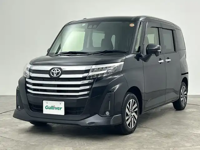 トヨタ ルーミー カスタムG 三重県 2022(令4)年 1.8万km ブラックマイカメタリック 禁煙車/純正ナビ/・フルセグ・CD・DVD・Bluetooth・SD/バックカメラ/両側パワースライドドア/トヨタセーフティセンス/・プリクラッシュセーフティ/・オートマチックハイビーム/・レーダークルーズコントロール/・レーンキープアシスト/・ロードサインアシスト/電動パーキング/純正AW/ステアリングスイッチ/ETC/プッシュスタート/スマートキー
