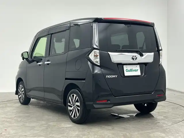 トヨタ ルーミー カスタムG 三重県 2022(令4)年 1.8万km ブラックマイカメタリック 禁煙車/純正ナビ/・フルセグ・CD・DVD・Bluetooth・SD/バックカメラ/両側パワースライドドア/トヨタセーフティセンス/・プリクラッシュセーフティ/・オートマチックハイビーム/・レーダークルーズコントロール/・レーンキープアシスト/・ロードサインアシスト/電動パーキング/純正AW/ステアリングスイッチ/ETC/プッシュスタート/スマートキー