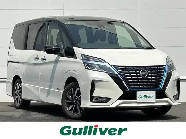 日産 セレナ e－パワー ハイウェイスター V 佐賀県 2020(令2)年 5.7万km ブリリアントホワイトパール 2トーン プロパイロット/インテリジェントエマージェンシーブレーキ/追従クルーズコントロール/前後ソナー/純正ナビ/・アラウンドビューモニター/・フルセグTV/BT/CD/DVD/純正後席モニター/両側パワースライドドア/・ハンズフリーパワースライド/電動パーキングスイッチ/前席シートヒーター/ステアリングヒーター/LEDヘッドライト/フォグランプ/オートライト/オートマチックハイビーム/純正16インチAW/ビルトインETC/前後ドライブレコーダー/CSD-790FHG