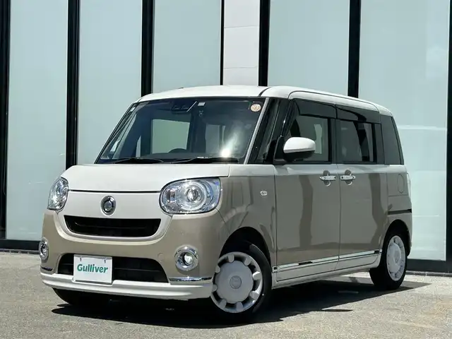ダイハツ ムーヴ キャンバス G メイクアップ VS SAⅢ 大阪府 2022(令4)年 1.4万km パールホワイトⅢ/ナチュラルベージュマイカメタリック 2トーン 社外ナビ（Strada）/Bluetooth/TV/全方位カメラ/ドライブレコーダー/両側電動スライドドア/シートヒーター/フルフラットシート/ABS/横滑り防止装置/レーンアシスト/盗難防止装置