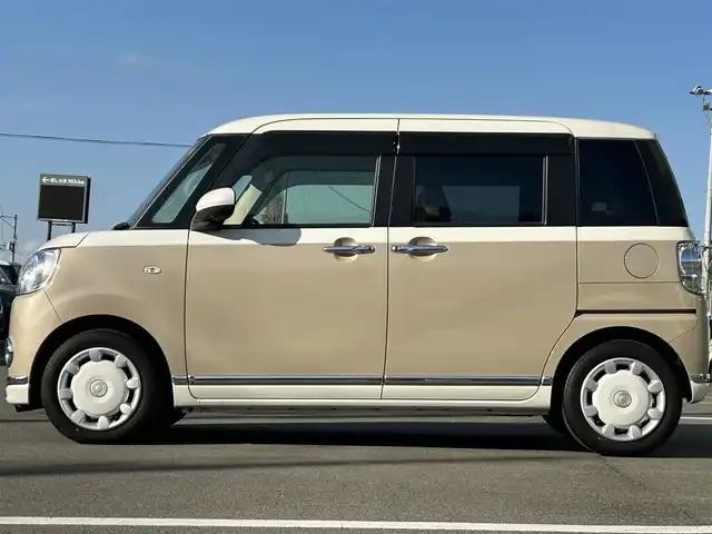 ダイハツ ムーヴ キャンバス G メイクアップ VS SAⅢ 愛媛県 2022(令4)年 1.4万km パールホワイトⅢ/ナチュラルベージュマイカメタリック 2トーン 全周囲ナビ/両側パワースライドドア/社外SDナビ/ワンセグTV/CD/Bluetooth/ドライブレコーダー/シートヒーター/LEDヘッドライト/オートライト/オートマチックハイビーム/フォグランプ/衝突被害軽減ブレーキ/レーンキープアシストシステム/ETC/純正フロアマット/スマートキー/プッシュスタート