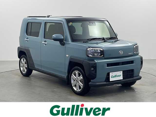 ダイハツ タフト G 栃木県 2020(令2)年 3.8万km レイクブルーメタリック スマートアシストIII/・衝突被害軽減ブレーキ/・車線逸脱警報/・誤発進抑制機能/・先行車発進告知/・対人/対車衝突警報機能/・オートマチックハイビーム/ガラスルーフ/純正7インチナビ　/・フルセグTV/Bluetooth/CD/DVD/AM/FM/バックカメラ/ETC/前席シートヒーター/アイドリングストップ/USB/電子パーキング/クリアランスソナー/横滑り防止装置/プッシュスタート/スマートスペアキー/純正フロアマット/保証書/取扱説明書