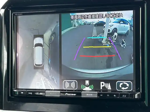 スズキ クロスビー HYBRID MZ 宮城県 2020(令2)年 7.9万km タフカーキパールメタリック/ブラック2トーン 全方位モニター用カメラパッケージ/・フロント/サイド/バックカメラ/・ステアリングスイッチ/2トーンルーフ/＝＝＝/セーフティサポート/・デュアルカメラブレーキサポート/・誤発進抑制機能（前方/後方）/・車線逸脱警報機能/・ふらつき警報機能/・先行車発進お知らせ機能/・ハイビームアシスト/・後退時ブレーキサポート/・リアパーキングセンサー/純正8インチナビ（AVIC-RLS901II）/・CD/DVD/・Bluetooth/・フルセグTV/ドライブレコーダー/前席シートヒーター/革調シートカバー/パーソナルテーブル（後席左右）/革巻きステアリング/パドルシフト/LEDヘッドランプ/オートライト/スマートキー＆プッシュスタート/スペアキー1本/電動格納ミラー/純正16インチAW/純正フロアマット/純正ドアバイザー/W/サイド/カーテンエアバッグ