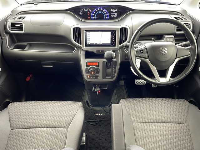 スズキ ソリオ HV MZ 大阪府 2018(平30)年 6.6万km スーパーブラックパール 純正SDナビ/【フルセグTV/Bluetooth/FM/AM/USB/SD】/全方位カメラ/両側パワースライドドア/後席サンシェード/後席パーソナブルテーブル/D席シートヒーター/ビルトインETC/純正15インチAW/スマートキー/スペアキー1本