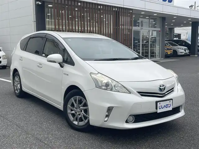 トヨタ プリウス α S チューンブラック 千葉県 2014(平26)年 10.1万km ホワイトパールクリスタルシャイン 【(株)IDOMが運営する【じしゃロン八千代店】の自社ローン対象車両になります。こちらは現金ご利用時の価格です。自社ローンご希望の方は別途その旨お申付け下さい。】/社外ナビ/社外CD/DVD/BT/DTV/バックカメラ/HID/ETC/スマートキー