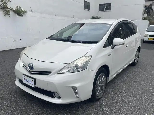 トヨタ プリウス α S チューンブラック 千葉県 2014(平26)年 10.1万km ホワイトパールクリスタルシャイン 【(株)IDOMが運営する【じしゃロン八千代店】の自社ローン対象車両になります。こちらは現金ご利用時の価格です。自社ローンご希望の方は別途その旨お申付け下さい。】/社外ナビ/社外CD/DVD/BT/DTV/バックカメラ/HID/ETC/スマートキー