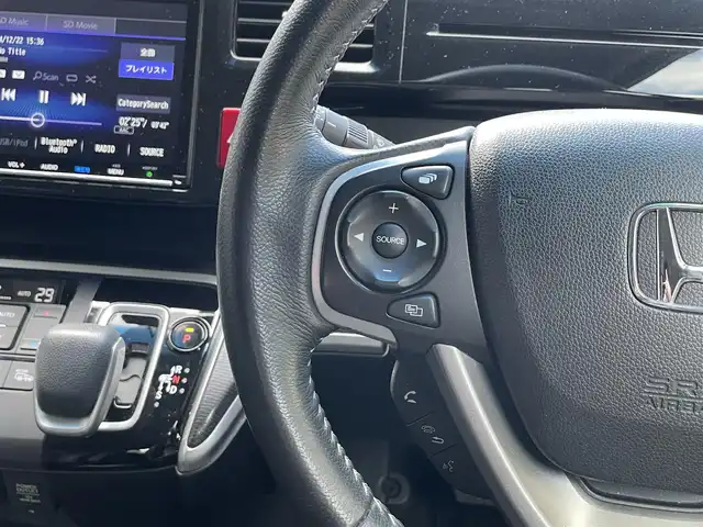 ホンダ ステップワゴン スパーダ ハイブリッド G EX ホンダセンシング 滋賀県 2019(平31)年 4.7万km モダンスティールM 純正メモリーナビ/【Bluetooth/CD/DVD/USB/フルセグ】/両側パワースライドドア/・ハンズフリー左スライドドア/バックカメラ/ハーフレザーシート/シートヒーター/LEDヘッドライト/フォグライト/純正１６AW/ビルトインETC/スマートキー/ドライブレコーダー