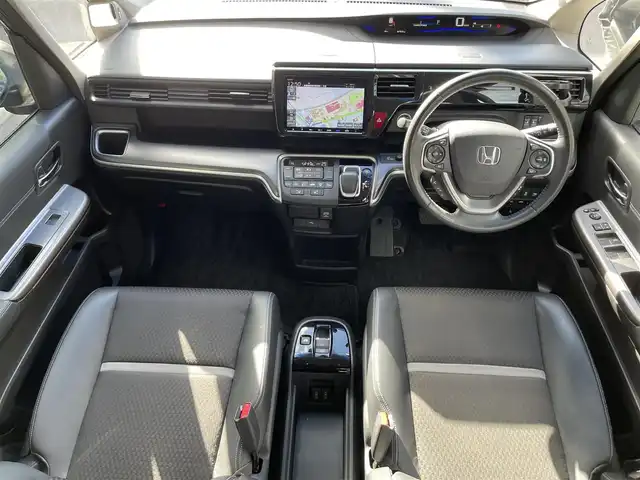 ホンダ ステップワゴン スパーダ ハイブリッド G EX ホンダセンシング 滋賀県 2019(平31)年 4.7万km モダンスティールM 純正メモリーナビ/【Bluetooth/CD/DVD/USB/フルセグ】/両側パワースライドドア/・ハンズフリー左スライドドア/バックカメラ/ハーフレザーシート/シートヒーター/LEDヘッドライト/フォグライト/純正１６AW/ビルトインETC/スマートキー/ドライブレコーダー