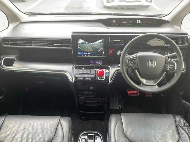 ホンダ ステップワゴン スパーダ ハイブリッド G EX ホンダセンシング 京都府 2018(平30)年 7.9万km プレミアムディープロッソパール 純正９インチナビ　Ｂｌｕｅｔｏｏｔｈオーディオ　ＤＶＤ再生　ＨＤＭＩ　ＵＳＢ　マルチビューモニター　後席フリップダウンモニター　両側パワースライド　アダプティブクルーズコントロール　車高調　ＬＥＤヘッドライト　スマートキー　前後ドライブレコーダー