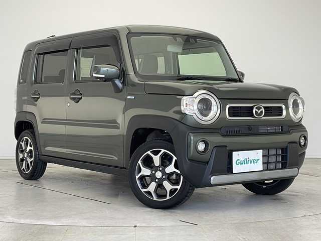 マツダ フレア クロスオーバー ハイブリッドXT 愛知県 2021(令3)年 1.8万km クールカーキパールメタリック 衝突軽減システム/ＳＤ8型ナビ/全方位カメラ/レーダークルーズコントロール/シートヒーター/フルセグ/CD DVD/Bluetooth/バックカメラ/コーナーセンサー/純正アルミホイール/LEDヘッドライト/LEDヘッドライト/パドルシフト/オートマチックハイビーム/ステアリングスイッチ/スマートキー/プッシュスタート