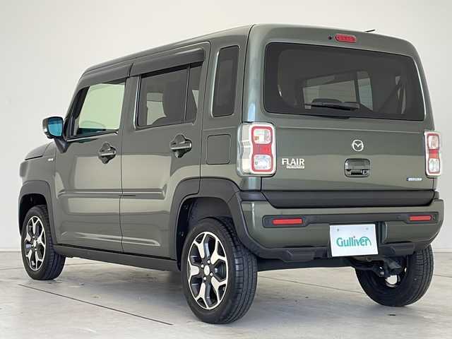 マツダ フレア クロスオーバー ハイブリッドXT 愛知県 2021(令3)年 1.8万km クールカーキパールメタリック 衝突軽減システム/ＳＤ8型ナビ/全方位カメラ/レーダークルーズコントロール/シートヒーター/フルセグ/CD DVD/Bluetooth/バックカメラ/コーナーセンサー/純正アルミホイール/LEDヘッドライト/LEDヘッドライト/パドルシフト/オートマチックハイビーム/ステアリングスイッチ/スマートキー/プッシュスタート
