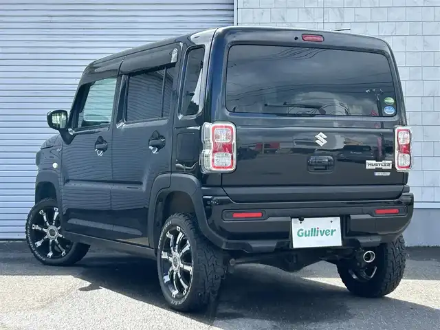 スズキ ハスラー HYBRID G 道東・釧路十勝 2021(令3)年 4万km ブルーイッシュブラックパール3 4WD/社外ナビ/(FM AM CD DVD BT フルセグTV)/バックカメラ/シートヒーター (D/N)/ETC/ダウンヒルアシストコントロール/社外足回り/社外マフラーカッター/社外AW/LEDヘッドライト/オートライト/プッシュスタート/スマートキー/ドアバイザー