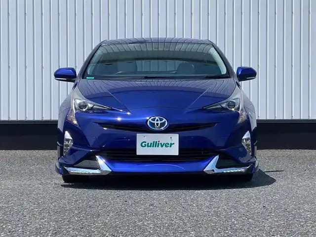 トヨタ プリウス S ツーリングセレクション 千葉県 2016(平28)年 6.3万km ダークブルーマイカM 純正9インチナビ/(フルセグTV/AM/FM/CD/DVD/BT)/バックカメラ/衝突被害軽減システム/レザーシート/ETC/アイドリングストップ/LEDヘッドライト/フォグランプ/オートライト/ウィンカーミラー/電動格納ミラー/純正17インチAW/シートヒーター/シートリフター/プッシュスタート/スマートキー/スペアキー/フロアマット/取扱説明書/保証書