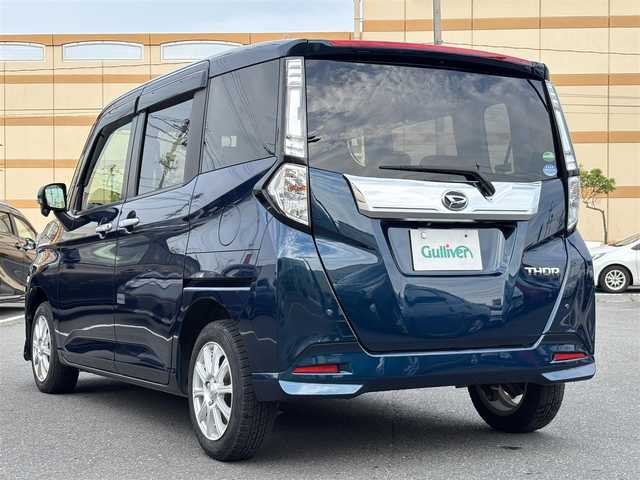 ダイハツ トール カスタムG SAⅡ 宮城県 2017(平29)年 6.4万km レーザーブルークリスタルシャイン 登録時走行距離６３６４９ｋｍ/ワンオーナー/両側パワースライドドア/クルーズコントロール/バックカメラ/衝突被害軽減システム/アイドリングストップ/横滑り防止機能/ＴＲＣ/オートライト/ステアリングスイッチ/社外ナビ/・フルセグテレビ/・Bluetooth/後席サンシェード/ドアバイザー/フォグランプ/補助ミラー