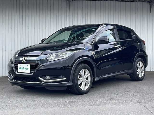 ホンダ ヴェゼル ハイブリッド X 長野県 2015(平27)年 15.2万km クリスタルブラックパール ４WD/純正メモリナビ TV/バックカメラ/ETC/純正16インチアルミ/クルーズコントロール/社外アルミ冬タイヤ４本積込