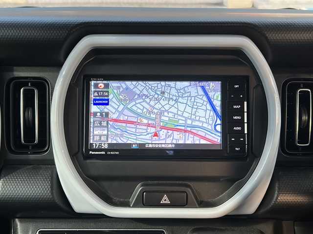スズキ ハスラー HYBRID X 広島県 2021(令3)年 5.5万km フェニックスレッドパール/ガンメタリック2トーンルーフ 禁煙車/スズキセーフティサポート/・衝突軽減/・誤発進抑制/・車線逸脱警報/・標識認識機能/・先行車発進告知/・ハイビームアシスト/コーナーセンサー/社外７インチナビ/・フルセグTV/CD/DVD/SD/REC/Bluetooth/バックカメラ/革巻きステアリング/ステアリングスイッチ/シートヒーター/前後トライブレコーダー/ETC/ドアバイザー/スマートキー/プッシュスタート/スペアキー/15インチアルミ付きスタッドレスタイヤ車載/W+サイド+カーテンエアバック