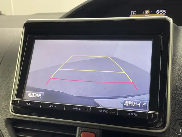トヨタ エスクァイア ハイブリッド Gi 群馬県 2014(平26)年 8万km ブラック 純正９型ナビ　純正１１型後席モニター　バックカメラ　クルーズコントロール　シートヒーター　両側パワースライドドア　ＬＥＤヘッドライト　ＥＴＣ　純正アルミホイール１５インチ　オートライト　禁煙車