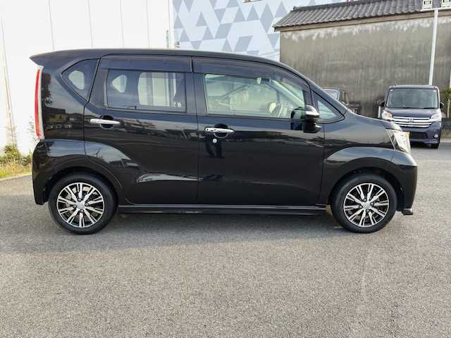 ダイハツ ムーヴ カスタム X ハイパー 福島県 2015(平27)年 4.9万km ブラックマイカメタリック (株)IDOMが運営する【じしゃロンいわき店】の自社ローン専用車両になります。こちらは現金またはオートローンご利用時の価格です。自社ローンご希望の方は別途その旨お申付け下さい/登録時走行距離48200km/プッシュスタート/スマートキー/バックカメラ/ナビゲーション/ドライブレコーダー/フロアマット/リアスポイラー